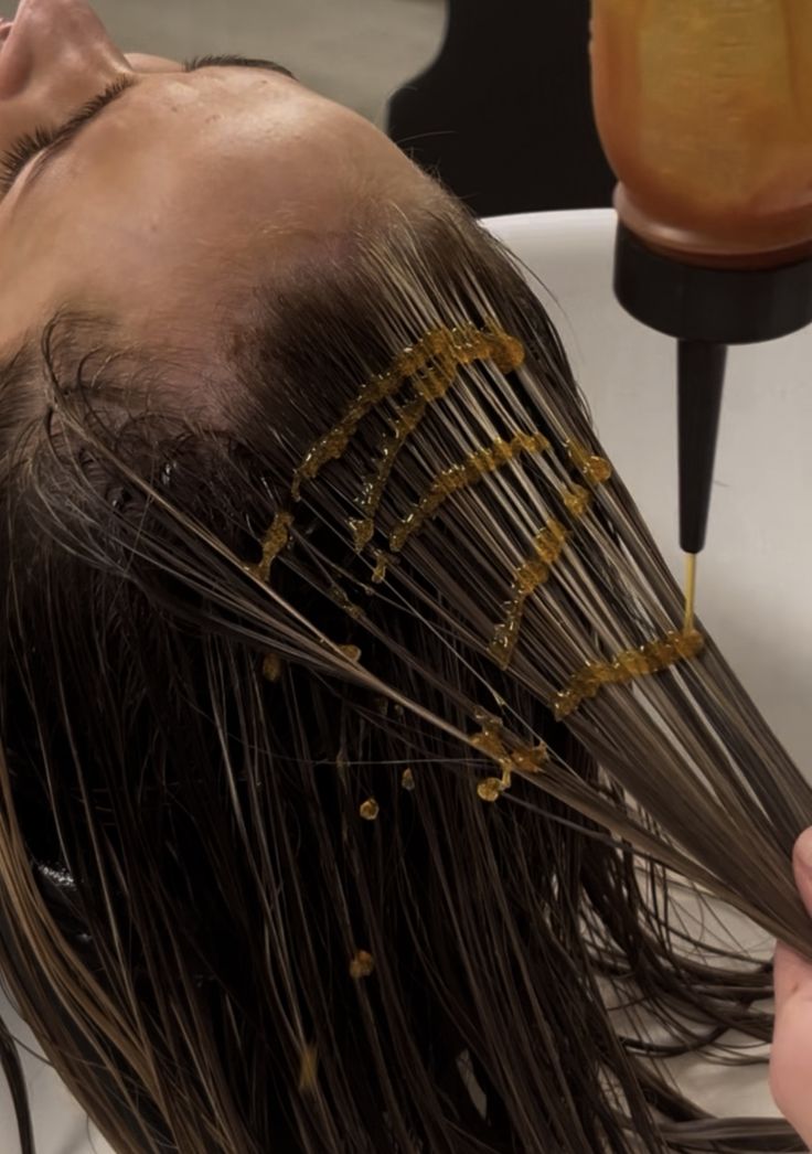 Toning and glossing balayage color
