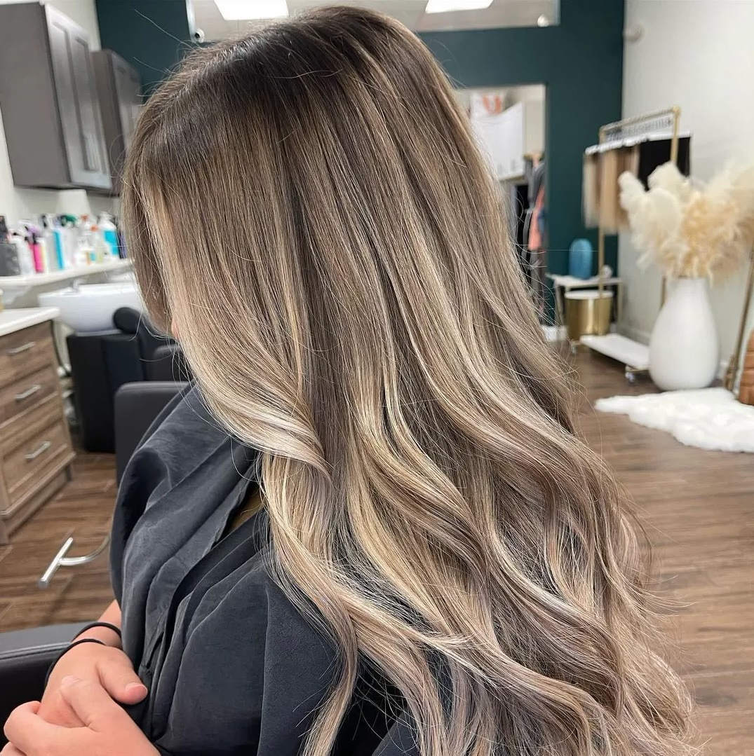 Finished balayage reveal
